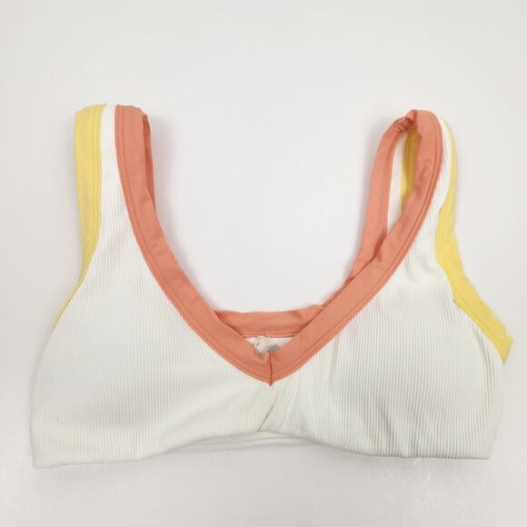 L*Space Lala Bikini Top in Cream Orange Yellow Size XS NWT - Picture 1 of 4